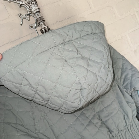 Free People coat ski jacket thumb holes sage green quilted hoodie NEW xs - Picture 11 of 16